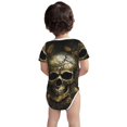 thumbnail image 2 of Rocae Vintage Gold Leaf Skull for Baby Cotton Short-Sleeve Bodysuits for Unisex Onesies Bodysuit-18 Months, 2 of 7