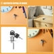 thumbnail image 4 of Cerradura de cajón de 2 piezas: cerraduras de gabinete con llaves, cerraduras de escritorio de metal, cerradura de archivador para armario, muebles, taquilla, vitrina con 4 llaves, 4 of 4