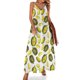 thumbnail image 1 of Vestido sin mangas con estampado de acuarela de fruta durian vestidos para eventos especiales vestido elegante, 1 of 7