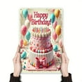 thumbnail image 3 of HELLOYOUNG Happy Birthday Metal Tin Sign - 8x12 Inch Fun Wall Art for Kitchen Bar Man Cave Garage, Unique Durable Decor Easy to Hang, 3 of 6