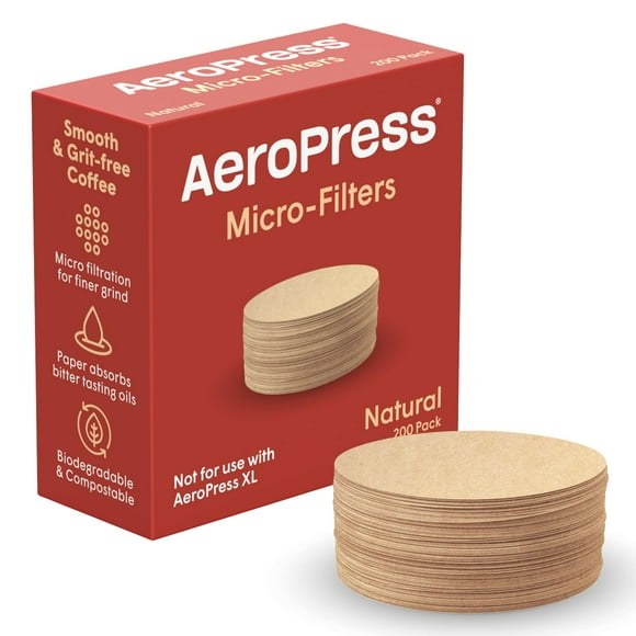 Filtros de café AeroPress, microfiltros de papel natural, 200 unidades