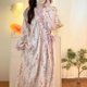 thumbnail image 1 of Primavera otoño mujer estilo kimono ropa de dormir con cuello en V ropa de hogar patrón de flor de cerezo alta calidad camisón de moda para el hogar, 1 of 5