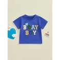 thumbnail image 2 of Nygoyerh Toddler Boys Birthday T-shirt Little Boys Short Sleeve Letter Embroidery Loose Pullovers Kids Crew Neck Summer Tops for Casual Daily 12M 18M 24M 3T 4T 5T, 2 of 8