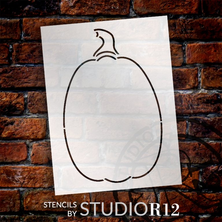 Tall Pumpkin Shape Outline Stencil by StudioR12 - Select Size - USA Made - Reusable Mylar Template Craft & Paint DIY Autumn Kitchen Decor, STCL6775 , 6.75 tall-pumpkin-shape-outline-stencil-by-studior12-select-size-usa-made-reusable-mylar-template-craft-paint-diy-autumn-kitchen-decor-stcl6775-6-75-x-9-walmart-com
