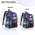 thumbnail image 2 of Goofa The Nightmare Before Christmas Pattern Durable Canvas Daypack - High-Quality Vintage Backpack, Compact & Versatile for Travel and Everyday Use-Medium, 2 of 5