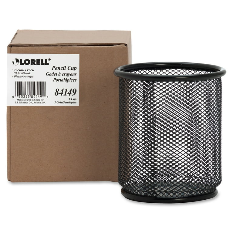 Lorell Mesh Wire Pencil Cup Holders - 3.5