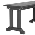 thumbnail image 2 of WestinTrends Malibu 65" Outdoor Dining Bench, All Weather Resistant Poly Lumber Patio Garden Bench Trestle Long Bench for Both Outdoor and Indoor, Gray, 2 of 9