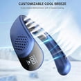 thumbnail image 3 of Rechargeable Neck Fan, Personal Fan with LED Display, 3 Speeds with 4000mAh Battery,for Women, Men Travel, Outdoor, 3 of 5