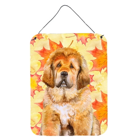 Carolines Treasures BB9982DS1216 Tibetan Mastiff Fall Wall or Door Hanging Prints Yellow 12WX16H multicolor