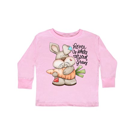 

Inktastic Home is Where Carrot Grows Bunny Rabbit Gift Toddler Boy Girl Long Sleeve T-Shirt