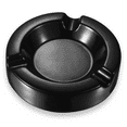 thumbnail image 2 of Visol Circular Black Ceramic 3-Cigar Ashtray, 2 of 2