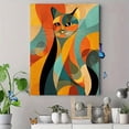 thumbnail image 4 of Abstract Cat Canvas Wall Art Print for Living Room Bedroom Office Hallway Dining Room Decor, 4 of 8