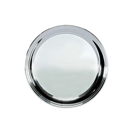 

8 Round Silver Stainless Steel Tray