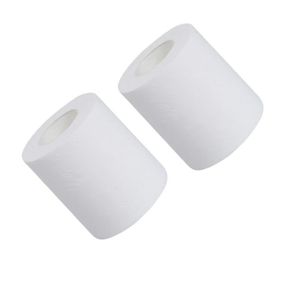 2pcs 4 Ply Bathroom Toilet Paper Bulk Roll Wood Pulp Bath Tissue for Daily Use