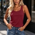 thumbnail image 4 of cocolona Summer Womens Tank Tops Crew Neck Sleeveless Shirts Casual Loose Basic Solid Color Blouses, 4 of 5