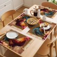 thumbnail image 5 of Placemat Set of 4 Watercolor Rooster Egg Placemats for Dining Table Onion Farmhouse Washable Table Mats for Kitchen and Party Decor Indoor & Outdoor Use, 5 of 8
