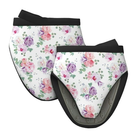 

Qekee Rose Flower B Print Non-Slip Mini Oven Mitt Silicone Oven Mitts Heat Resistant Kitchen Mittens Pinch Mitts Cooking Mitts