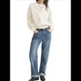 thumbnail image 3 of Camisa de Larga para Mujer, Informal, Holgada, con Cuello en V, para Trabajo Formal, Ropa de Otoño. Crema L, 3 of 9