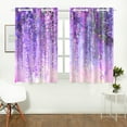 thumbnail image 2 of MKHERT Abstract Violet Window Curtain Kitchen Curtains Window Treatments 26x39 inch,Set of 2, 2 of 3