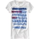 thumbnail image 1 of Camiseta gráfica inspirada en el 4 de julio para mujer de Aeropostale, blanca, extra pequeña, 1 of 1