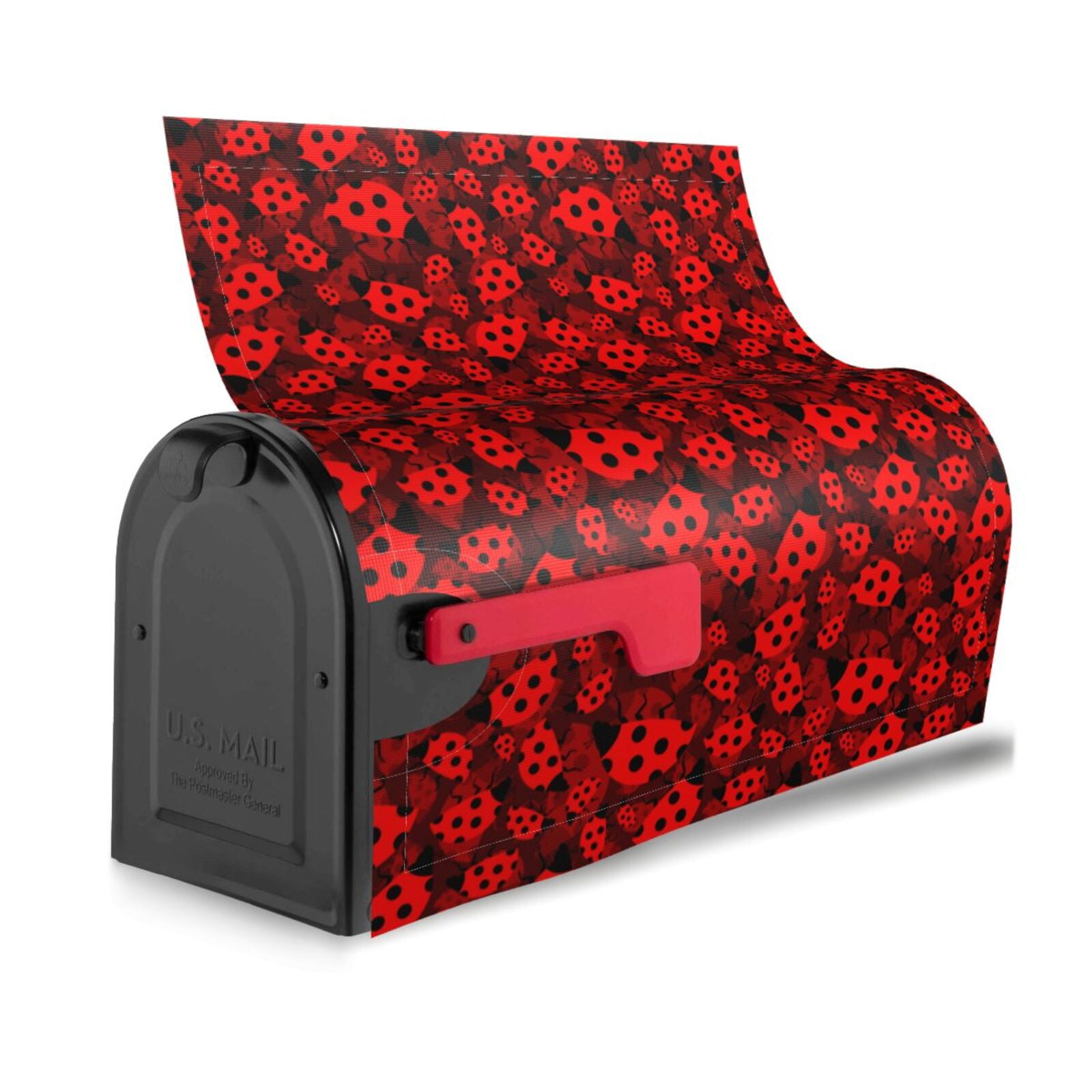 Logiee Ladybugs 1 Print Post Letter Box Wrap Decor, Mailbox Cover Suitable for Standard Mailbox and Large Size Mailbox,Outdoor Yard Decoration-21x18 in