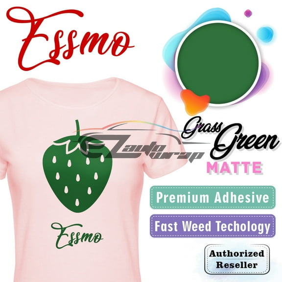ESSMO Grass Green Blue Matte Solid Heat Transfer Vinyl HTV Sheet T-Shirt 20" Wide Iron On Heat Press DP19 20"x12"