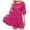 Hot Pink, variant on Womens Sequin Dress Sparkling Sequined Short Sleeve Loose Waist Mini Dress Fashionable Solid Color Party Gown For Women Elegant Two Piece Set