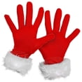 thumbnail image 2 of Gants de Noël en Tricot Anti-Froid Épais Gants Mitaines Gants d'Hiver Rouges, 2 of 5