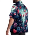thumbnail image 3 of Love Men's Printed Button Down Short Sleeve Casual Summer Beach Shirt - Unisex, 3 of 6