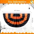 thumbnail image 2 of Flag Bunting Black Orange Halloween Bunting Half Fan Hanging Pleated Flag Banner for Halloween Indoor Outdoor House Holiday Yard Decorations Party Photo Props, 2 of 6