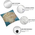 thumbnail image 4 of Acheng Throw Pillow Covers Ocean Sea Shell Starfish Coral Theme with Motivational Inspirational Words Lettering Decorative Sofa Bench Cushion Covers Summer Decor Pillowcases,Set of 2 White, 4 of 6