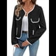 thumbnail image 1 of Suéteres Tipo Cárdigan para Mujer, Otoño, Elegantes, Informales, de Larga, con Botones, de Punto, Chaqueta de , Prendas de Vestir Exteriores. Negro S, 1 of 10