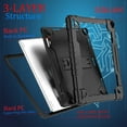thumbnail image 6 of SOATUTO for YQSAVIOR Tab CP10 10.1" Coopers Tab CP10 / Hottablet hot CP10 Heavy Duty Case with Tempered Glass Screen Protector Built in Shoulder Strap Kickstand Hybrid Armor - Black+Black/1 Pcs, 6 of 7