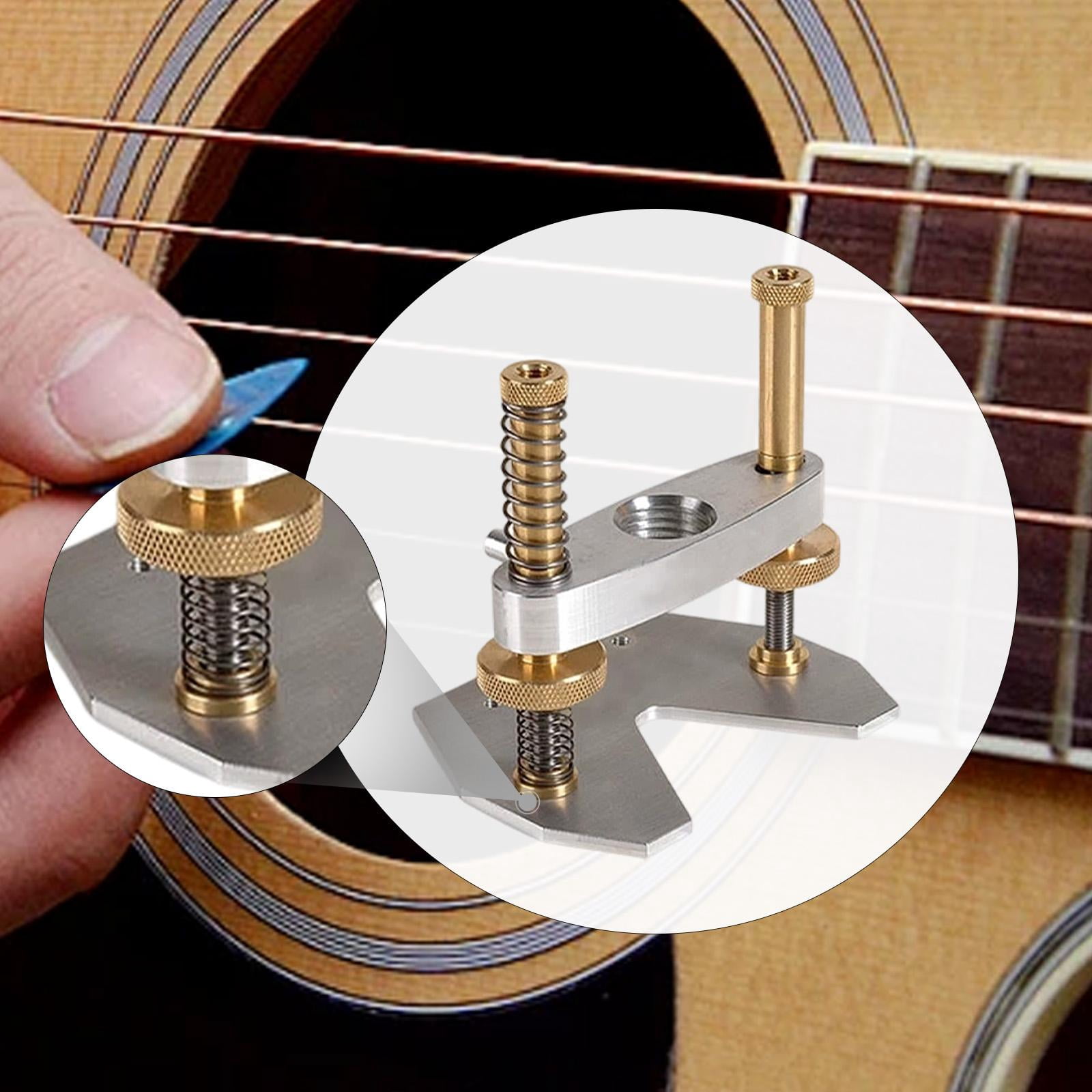 Dualoai Guitar Sound Hole Base Durable Metal Adjustable Luthier Tool for Acoustic Guitar