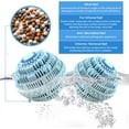 thumbnail image 2 of Juego de bolas de lavandería, bola de lavandería ecológica para lavadora, alternativa al detergente para ropa totalmente natural, el hogar se puede reutilizar 2000 lavados (2 bolas, rosa, azul), 2 of 5