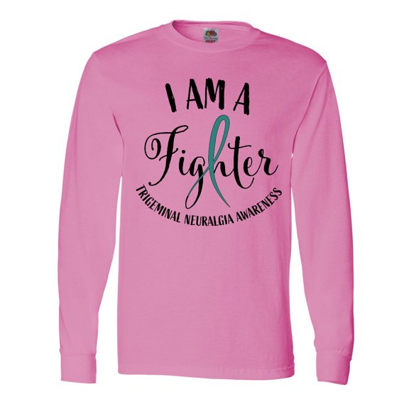Inktastic Trigeminal Neuralgia Awareness I am a Fighter Long Sleeve T-Shirt