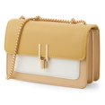 thumbnail image 1 of Bolsos cruzados con bloques de color para mujer, bolsos cruzados de cuero, bolsos lindos de diseñador, bolso de hombro, tamaño mediano, 1 of 5
