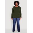 thumbnail image 3 of Women's Plus Size Long Sleeve Crew Neck Tee, 3 of 5