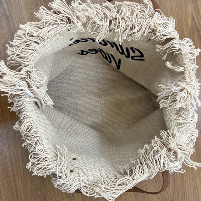 Bolso Hombro Mujer Lona Tote Letra Moda para Viajes Al Aire Libre Blanco