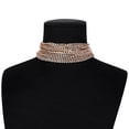 thumbnail image 2 of Collier Ras du Cou en Strass de Luxe Collier Déclaration Cristal Accessoires de Bijoux Mode (Or), 2 of 8