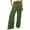 150# Army Green, variant on RPVATI Women High Waist Casual Pants Elastic Wide Leg Summer Beach Palazzo Trousers with Pockets Lightweight Comfy Army Green L