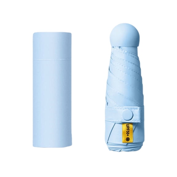 6-Rib Windproof UV Protection Umbrella Compact Travel Portable for Rain Sun Wind