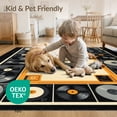 thumbnail image 4 of ODIKA 8'x10' Washable Area Rug Non-Shedding, Easy Care, Personalized Album Cover Retro Vinyl Record Movie Theater for King Size Bedroom Under Bed, Master Suite, 4 of 7