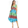 thumbnail image 5 of Sakkas Desert Sun Caftan Dress / Cover Up - Green / Blue - One Size, 5 of 5