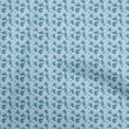 thumbnail image 1 of oneOone Cotton Cambric Teal Blue Fabric Florals Sewing Material Print Fabric By The Yard 42 Inch Wide, 1 of 4