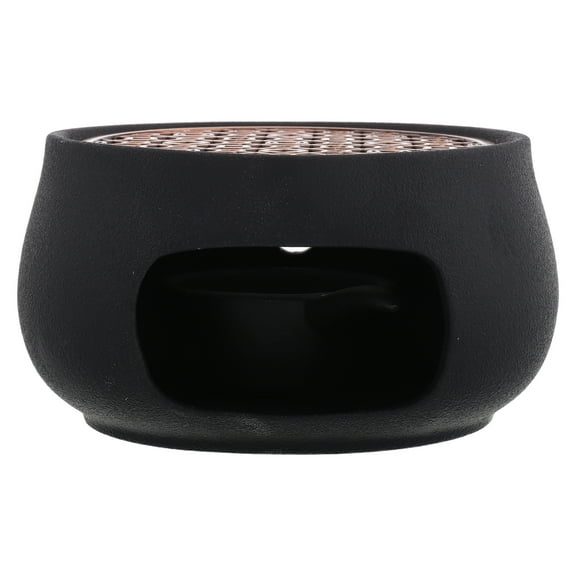 FRCOLOR  Teapot Warmer Base Four-leaf Ground Wire Travel Kettle Black