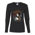 thumbnail image 2 of Wild Bobby Biker Betty Boop Wild One MC Motorcycle Betty Boop Womens Long Sleeve T-Shirt, Black, Small, 2 of 5