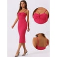 thumbnail image 2 of DARING DIVA Spaghetti Straps Ruched Twist Front Dress XS Hot Pink, 2 of 6