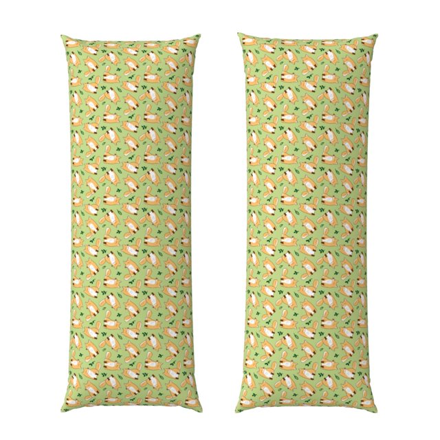 Fotbe Cartoon Fox 2 Funda para Almohada Corporal con Diseño, Funda de Microfibra Ultrasuave de 20x54 Pulgadas, Ropa de Cama Elegante