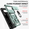 thumbnail image 3 of TECH CIRCLE for Google Pixel 9 Pro XL,Rugged Phone Case with Slide Camera Kickstand TPU Bumper Drop Proof Durable Military Grade Protective Case for Google Pixel 9 Pro XL 6.8" 2024,Darkgreen, 3 of 9